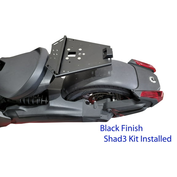 Can Am Ryker Luggage Rack Black Large Shad Cases Kit installed NO MAX MOUNT NEEDED.