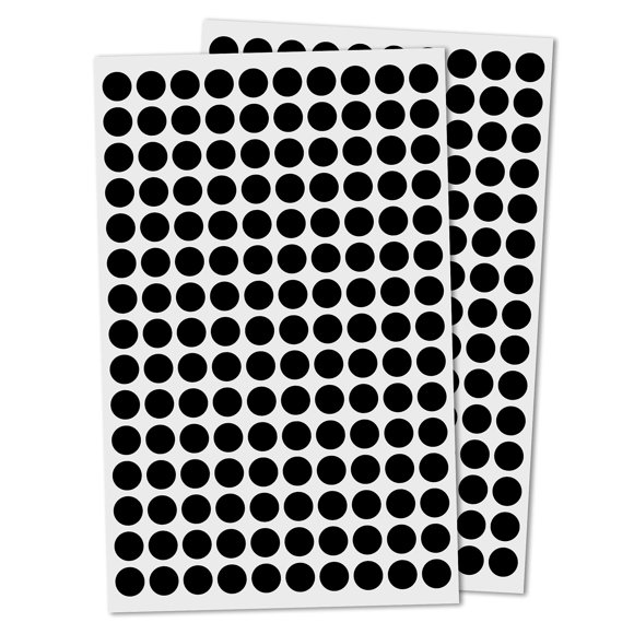 Paquete De 3000 Pegatinas Redondas De Puntos De 0,375 Pulgadas, Etiquetas Circulares, Color Negro