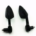 thumbnail image 3 of Black 7/8" 22mm Motorcycle Handlebar Bar End Rearview Side Mirror for Honda Kawasaki Suzuki Yamaha ZX6R R1 R6 GSXR CBR 600 F2 F4 FZ6 SV ZX7R CB FZ1 6R Cafe Racer Custom, 3 of 6