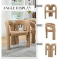 thumbnail image 5 of Boucle Accent Chairs Set of 2, Modern Upholstered Barrel Dining Chair - Fabric Living Room Chairs,Comfy Barrel Side Chair Lounge Arm Chair for Living Room,Kitchen, Dining Room, 5 of 8