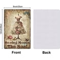 thumbnail image 2 of 1 pc Metal Signs Sewing Mends The Soul Tin Sign Floral Dress Metal Tin Sign Dress Theme Vintage Signs Sewing Metal Wall Arts Bathroom Signs for Home Living Room Garden Girl's Room Wall Arts, 2 of 7