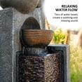 thumbnail image 5 of 42.91" H Water Fountain Outdoor Garden Waterfall Fountains Indoor Bowl Cascading Water Feature with Led Lights 4-Tier for Home Deck Patio Porch Yard Decor, 5 of 7