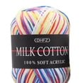 thumbnail image 2 of Monstrate 50g/bola colorida de 3 capas de hilo hecho a mano DIY bufanda almohada manta tejer ganchillo hilo de algodón de leche Tela de costura y artesanía 15# Monstrate JJ14706-15, 2 of 4