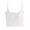 White, variant on Krdevn Women's Seamless Built-In Bra Crop Camisole Wireless Adjustable Spaghetti Strap Tank Top,L