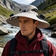thumbnail image 6 of Solar Fan Hat, Wide Brim Breathable Sun Protection Cap with Solar Powered Fan, Outdoor Fishing Hiking Hat, 6 of 7