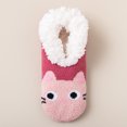 thumbnail image 2 of Fabrcox Womens Plush Indoor Slipper Socks, Christmas Holiday Print, Non Slip Grippers Cozy Winter Fuzzy Socks, Loungewear Sleep Socks for Home (E), 2 of 6