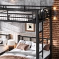thumbnail image 4 of Bellemave Triple Bunk Bed Frame,3 Twin Size Bunk Bed Can Be Separated into 3 Single Beds for Bedroom，Metal Triple Bed Built-in Shelves for 3 (Black), 4 of 9