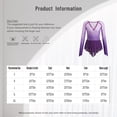 thumbnail image 5 of Manyakai Women's Sparkly Rhinestone Figure Skating Dance Dress Rhinestones Gymnastics Leotard Burgundy XXL, 5 of 5