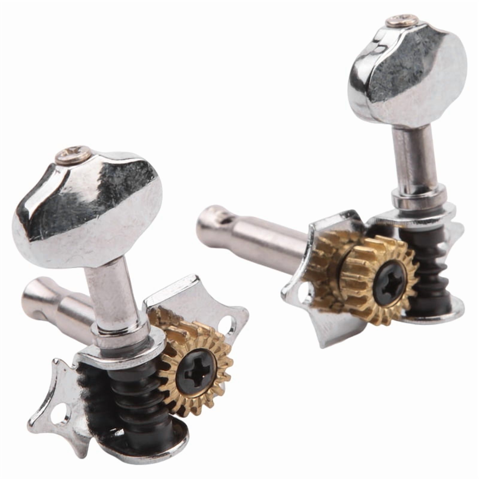 12L12R 24Pcs 1:18 Guitar String Tuning Pegs Tuner Machine Heads Knobs Tuning Keys for Acoustic or Electric Guitar Silver