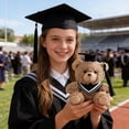 thumbnail image 6 of Graduation Season Bear Plush Doll, Ultra-Soft Commemorative Stuffed Ornament with Grad Cap Detail, Gift for Girlfriend Classmate Birthday Valentine's Day Graduation, Gray, 6 of 7