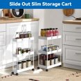 thumbnail image 3 of 2 Pack 3Tier Kitchen Slide Out Rolling Rack Storage Cart Organizer with Wheels, 3 of 8