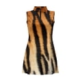thumbnail image 4 of Garronmavis Tiger Print Women's Sleeveless Golf Dress Size XS Half Zip Tennis Dress Breathable Active Workout Dresses Workout Running Pickleball, 4 of 7