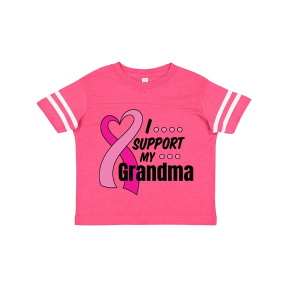 Inktastic Breast Cancer Awareness I Support My Grandma Pink Ribbon Boys or Girls Toddler T-Shirt