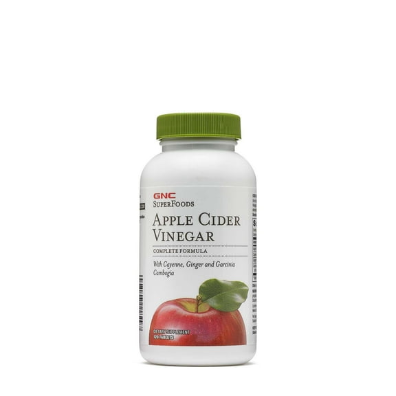 GNC SuperFoods Apple Cider Vinegar, 120 Tablets, Supports with Weight Loss
