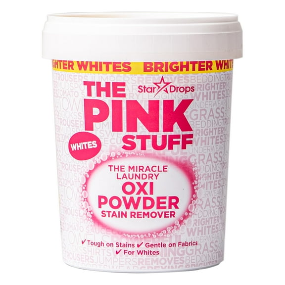 Stardrops - The Pink Stuff - The Miracle Laundry Oxi Powder Stain Remover Specifically Formulated for Whites, 1 kg