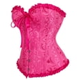 thumbnail image 4 of Corset Tops for Women Plus Size Floral Renaissance Corset Overbust Corset Lace up Corset Rose Size 2XL, 4 of 5