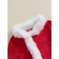 thumbnail image 5 of Cenuakty Baby Girls Boys Christmas Outfits Plush Patchwork Long Sleeve Red Coat Long Pants 2Pcs Fall Clothes Set, 5 of 8