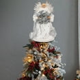 thumbnail image 4 of HongHeng Angel Christmas Tree Topper 13.2-Inch Glitter Angel Figurines Treetop Unlit for Christmas Decoration, 4 of 7