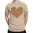 thumbnail image 2 of Floral Heart Design Men's T-shirt, 2 of 3