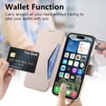 thumbnail image 3 of ELEHOLD Case for iPhone 15 Pro,2 in 1 Detachabl Wallet Plating Clear Case with Card Holder[Compatible with MagSafe Accessories],Rosegold, 3 of 11
