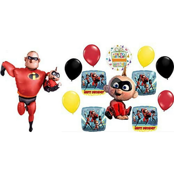 The Incredibles Party Supplies Mr Incredible Airwalker Birthday Balloon Bouquet Decorations
