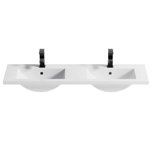 48" Double Sink Vanity Top Undermount Bathroom Sink