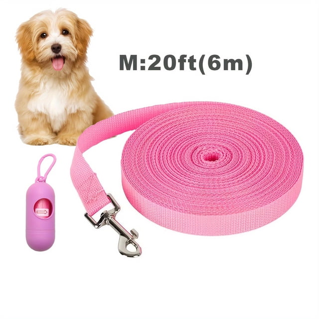 CNKOO 2 Pieces Of Dog Leash Portable Dog Poo Bag 15ft/20ft/30ft Outdoor Dog Leash Outdoor Dog Training Leash Tracking Leash Extended Dog Training Leash Dog Free Play
