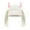 Beige white, variant on Crochet Devil Horn Hat Headwear Comfortable Winter Warm Rabbits Ear Hat