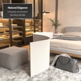 thumbnail image 5 of 2 ft. Short Bamboo Wave Screen in White with Portable Desktop Design, 5 of 7