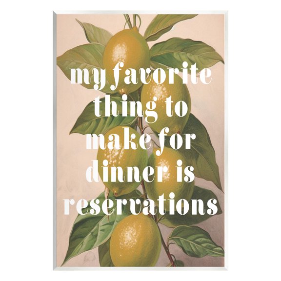 Stupell Industries Funny Dinner Reservations Food & Beverage Painting Unframed Art Print Wall Art, 10 x 15