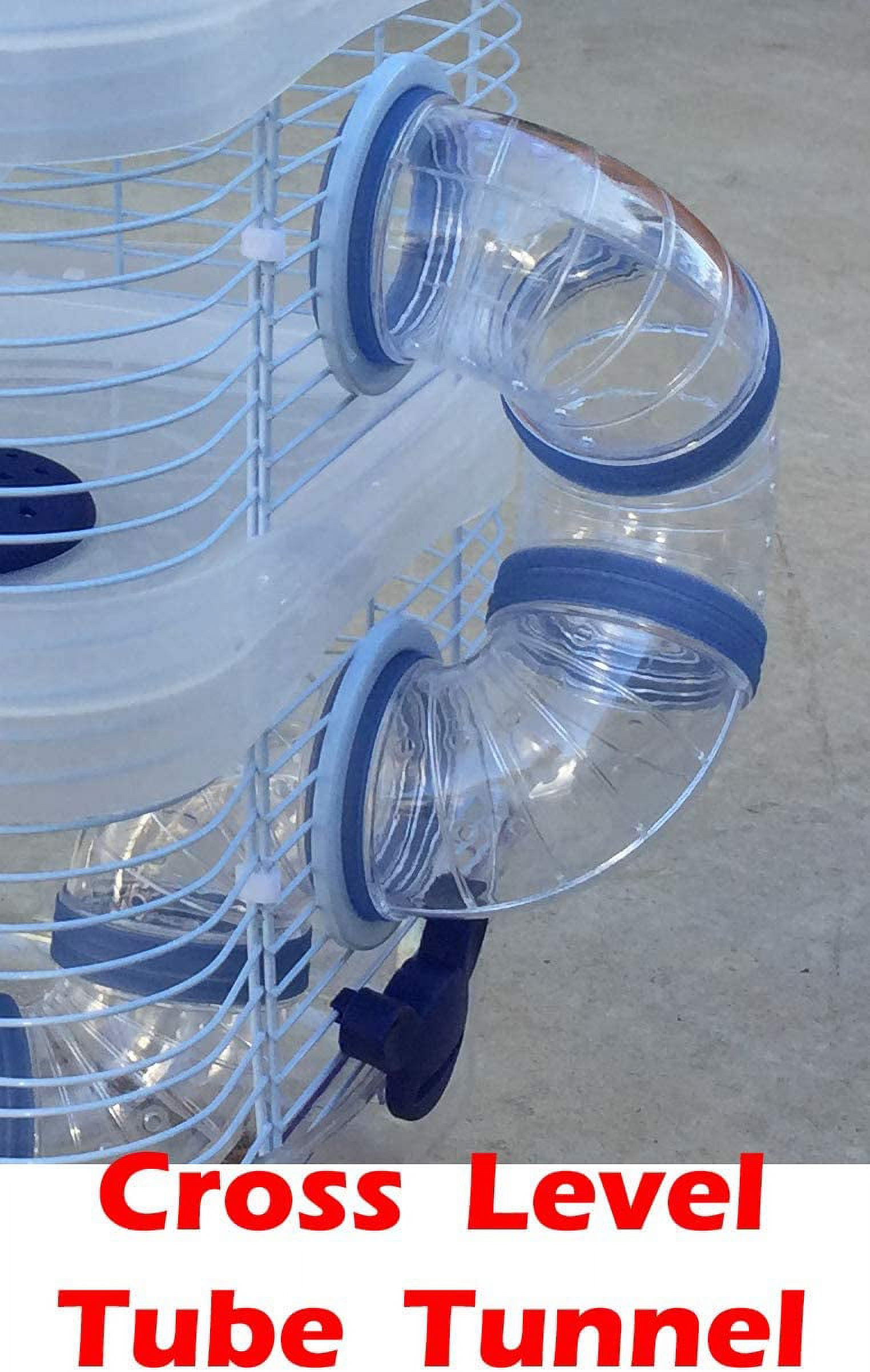 Acrylic Clear Expansible and Customizable 3-Solid Story Acrylic Clear Hamster Habitat Home House Cage For Rodent Gerbil Mouse Mice Rat With Accessories
