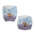 thumbnail image 6 of ZUXONGSY Highland Cow Lavender Office Chair Cover 2-Pack Backrest Slipcovers Stretchable Computer Chair Protector Furniture Protector Dust-Proof Gifts for Women Men, 6 of 7