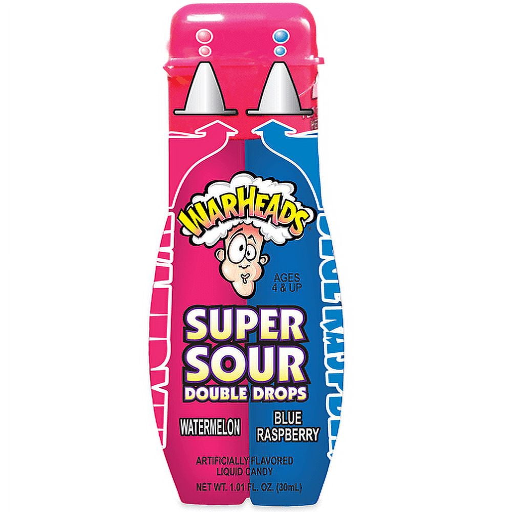 Warheads Super Sour Double Drops Liquid Candy, 1.01 oz