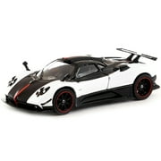 Pagani Zonda Cinque Bianco Benny White and Black Global64 Series 1/64 Diecast Model Car by Tarmac Works