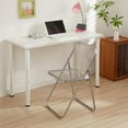 thumbnail image 2 of Urban Shop Transparent Acrylic Modern Folding Chair with Chrome Frame, Clear, 2 of 6