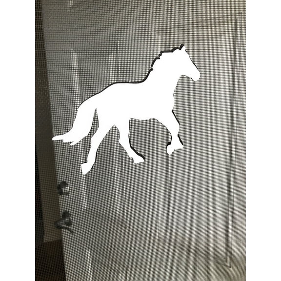 DCentral Horse Screen Flexible Magnet Double-Sided Décor; For NON-RETRACTABLE Screens, Multipurpose, Helps to Stop Walking into screens, Covers small tears in Screens, Size 6" x 4.5"