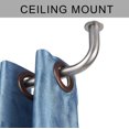 thumbnail image 4 of Room Darkening Curtain Rod Wrap Around Design Extra-Thick 1-Inch Diameter Single Drapery Rod Extendable Metal Rod Set For The Blackout Curtains And Sheer (Satin Nickel 28-48""), 4 of 4