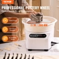 thumbnail image 2 of Llanta Pottery Wheel VEVOR, 450 W, transmisión directa, 11 pulgadas, para adultos, color blanco, 2 of 9