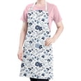 thumbnail image 5 of Pioneer Flower Floral Print Pattern Apron for Women and Men, Cotton Linen Waterproof with Pockets, Adjustable, 33x27 Inch for Kitchen, Gardening, BBQ, Salon, 5 of 6