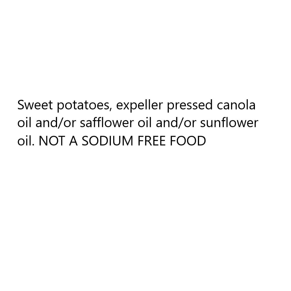 Terra Vegetable Chips, Sweet Potato with No Salt Added Real Vegetable Chips, 5 oz. (Pack of 12)