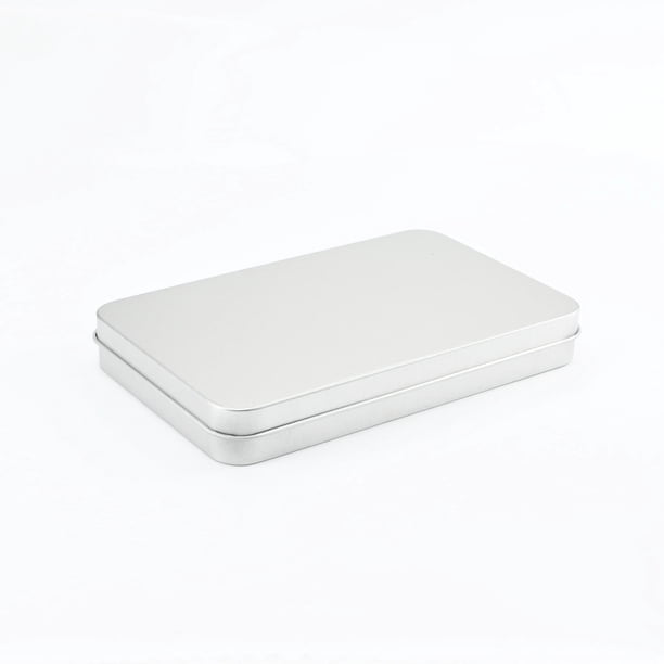 Caja de hierro para embalaje con ventana rectangular, accesorios y piezas, caja de hierro para embalaje general, caja de hojalata