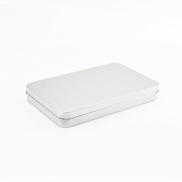 Caja de hierro para embalaje con ventana rectangular, accesorios y piezas, caja de hierro para embalaje general, caja de hojalata