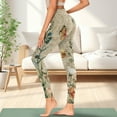 thumbnail image 3 of Renewold Butterfly Flower Vintage Womens Yoga Pants with Pockets High Waisted Womens Leggings Fashion Exercise Yoga Leggings Lightweight Activewear Printed Ankle Leggings, S, 3 of 8