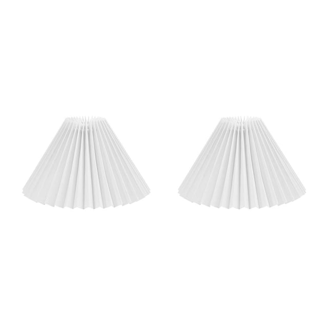 Inteprter Pantalla de lámpara moderna Pantalla de lámpara Cubierta de luz en forma de abanico A prueba de polvo Beige_28cm 2piezas Blanco 28 cm