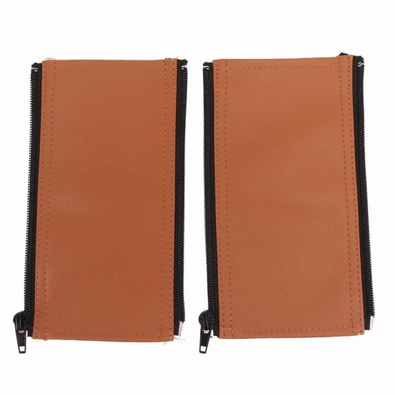 2Pcs Stroller Handle Cover, PU Leather Handle Covers Waterproof, Comfortable Touch Stroller Handle Sleeve 2 Pieces Handle Bar Protector Easy Clean for Daily Use(Brown)