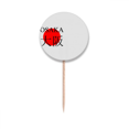 thumbnail image 1 of Osaka Japaness City Name Red Sun Flag Toothpick Flags Round Labels Party Decoration, 1 of 3