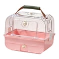 thumbnail image 4 of Transportín de viaje para pájaros con asa para uso exterior, ideal para periquitos, cotorras y cacatúas. Rosa, 4 of 9