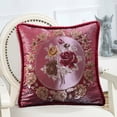 thumbnail image 4 of VOAVEKE Summer Pillow Covers 18X18, Couch Pillow Covers, 17.7 Inches 45cm Wide Wide Pack Of European Emboss Flower Pillows Sofa Waist Cushions Car Bedrooms Home Backrests Pillowcases, 4 of 5