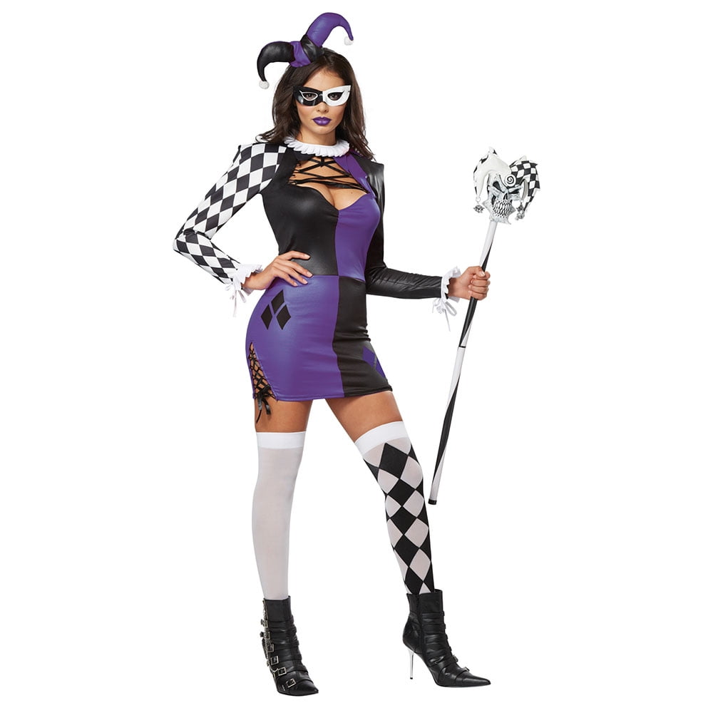 Steadily doll vase Womens Naughty Jester Halloween Costume - Walmart.com