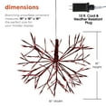 thumbnail image 6 of Alpine Corporation 16" Iron Twig Light-Up Snowflake Holiday Ornament, Red, 6 of 14
